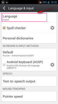 change language Android.