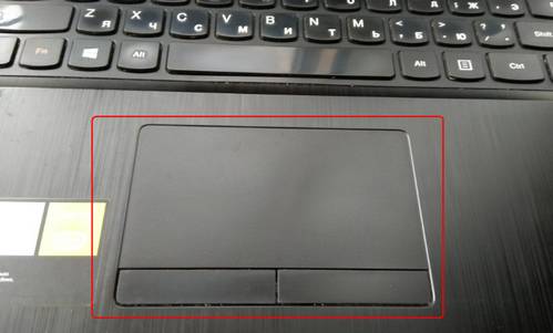 Передняя панель ноутбука вместо мышки